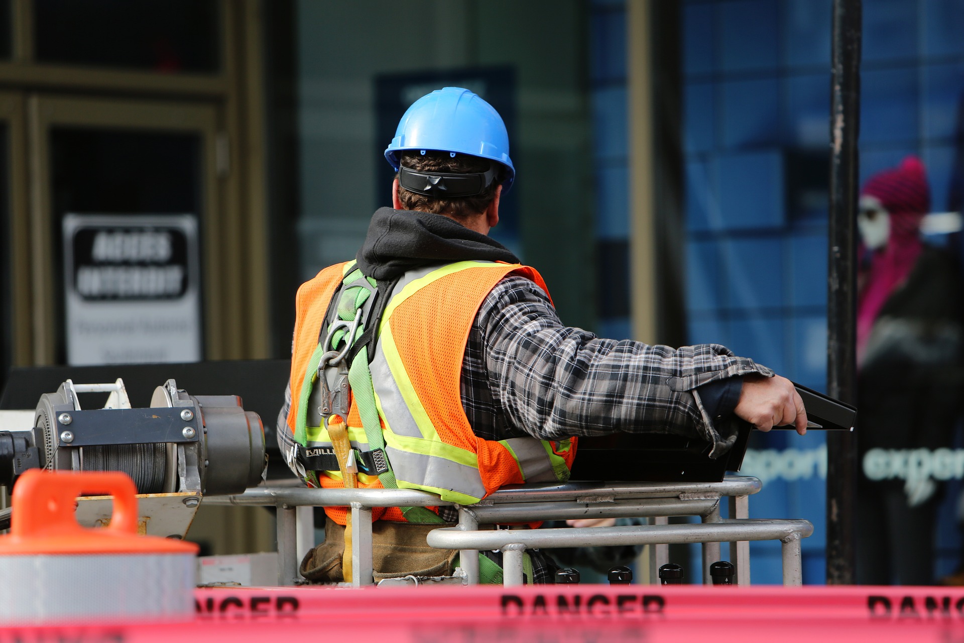Male worker on a building site